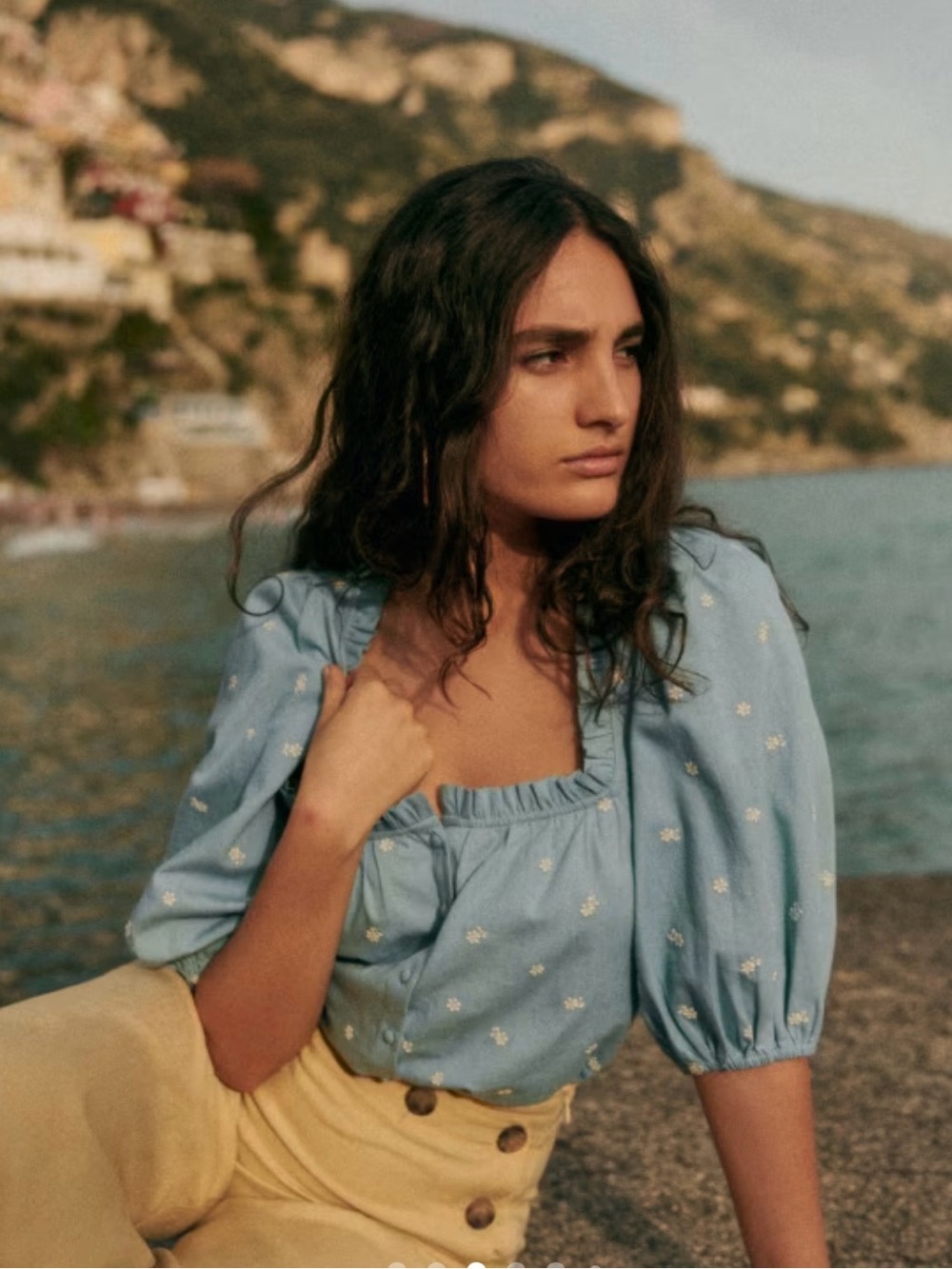 Sezane Kelia Shirt - Light Blue